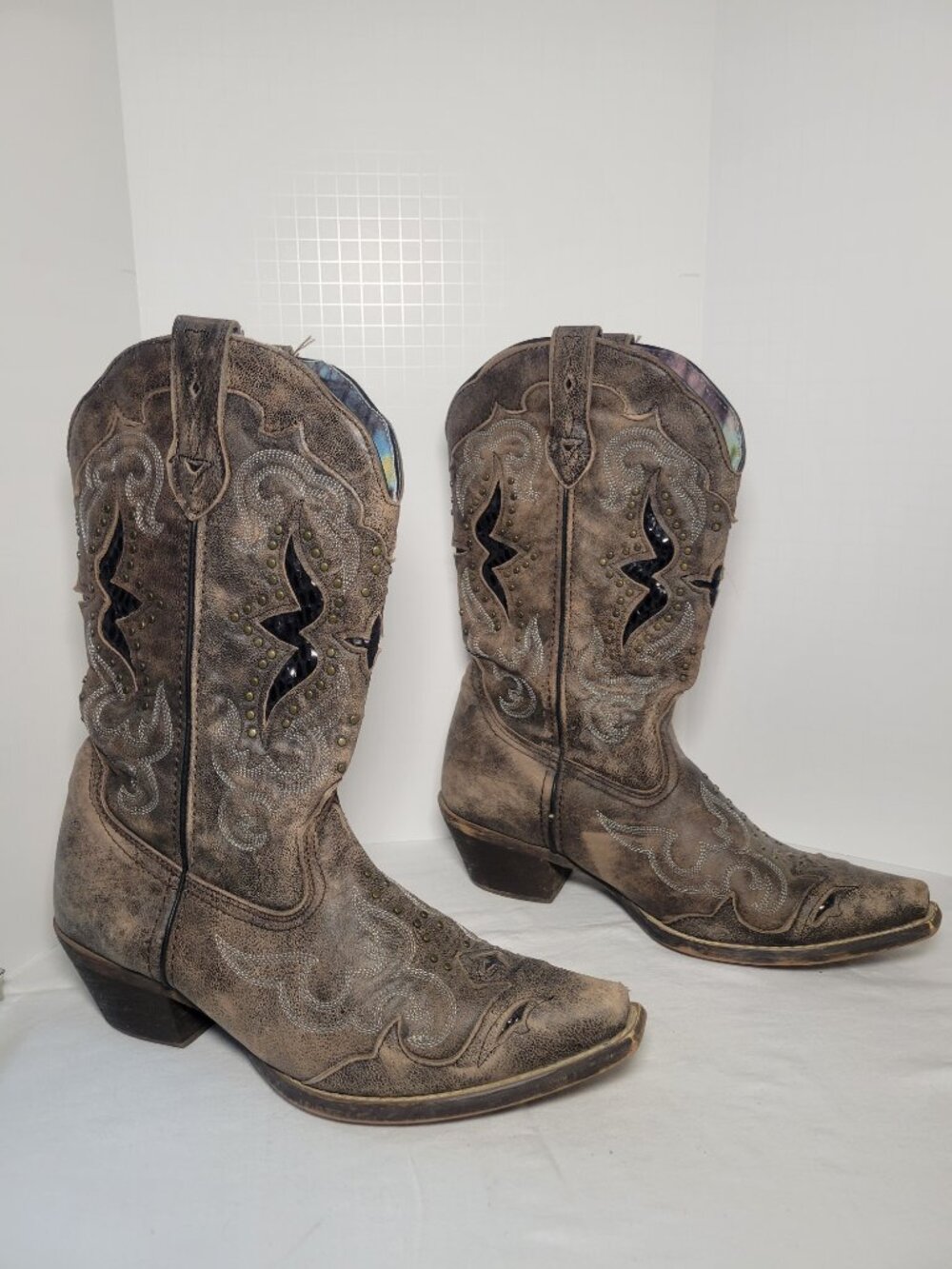 Laredo Lucretia Studded Leather Western Cowboy Boots Women's 9.5M - Picture 4 of 15
